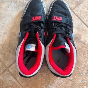Nike Black Sneakers with Red Highlights